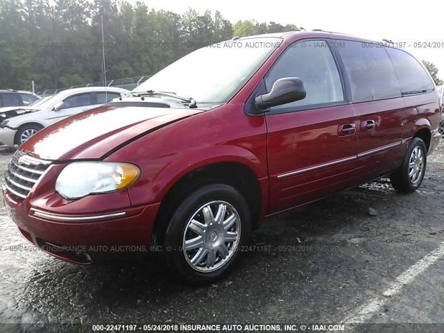 2A8GP64L07R201035 - 2007 CHRYSLER TOWN & COUNTRY LIMITED RED photo 2