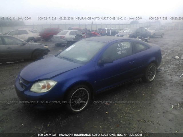 1G1AK15F477366541 - 2007 CHEVROLET COBALT LS BLUE photo 2