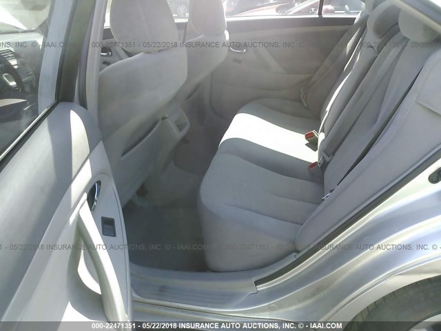 4T1BE46K88U745699 - 2008 TOYOTA CAMRY CE/LE/XLE/SE SILVER photo 8
