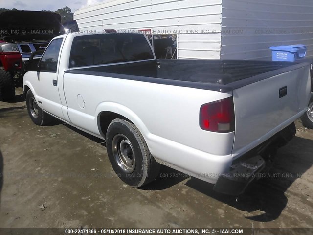 1GCCS14X1W8108707 - 1998 CHEVROLET S TRUCK S10 WHITE photo 3