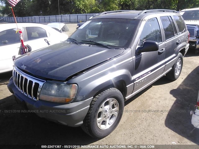 1J4GW38S32C153696 - 2002 JEEP GRAND CHEROKEE SPORT GRAY photo 2