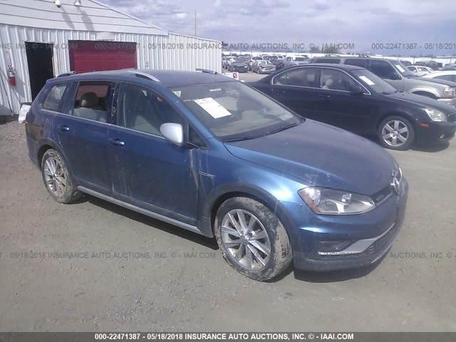 3VWH17AU9HM513067 - 2017 VOLKSWAGEN Golf Alltrack S/SE/SEL 蓝色 照片 1