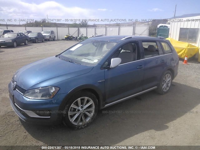 3VWH17AU9HM513067 - 2017 VOLKSWAGEN Golf Alltrack S/SE/SEL 蓝色 照片 2