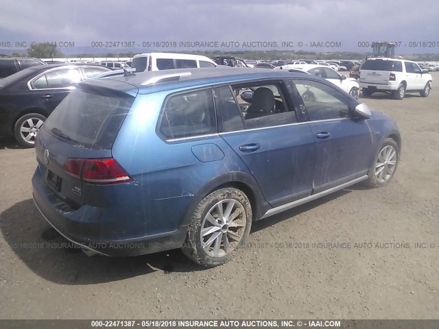 3VWH17AU9HM513067 - 2017 VOLKSWAGEN Golf Alltrack S/SE/SEL 蓝色 照片 4