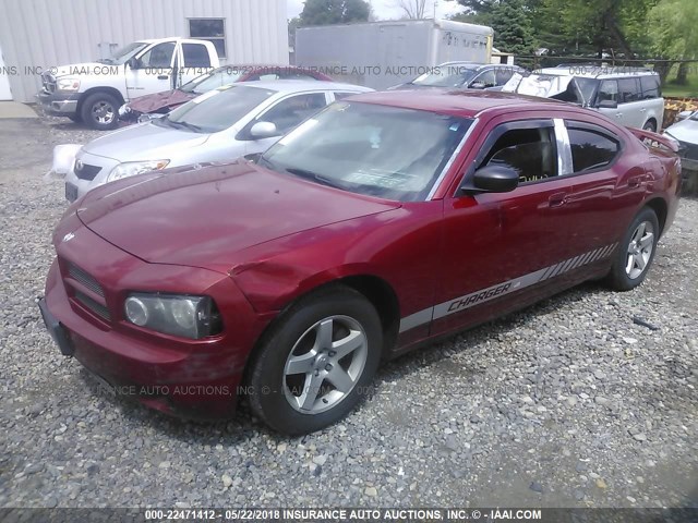 2B3KA43G78H278831 - 2008 DODGE CHARGER RED photo 2