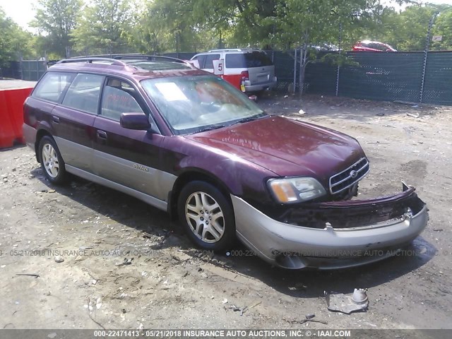 4S3BH686417626656 - 2001 SUBARU LEGACY OUTBACK LIMITED BURGUNDY photo 1