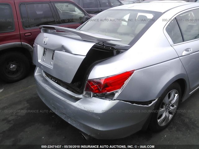 JHMCP26888C010477 - 2008 HONDA ACCORD EXL SILVER photo 6