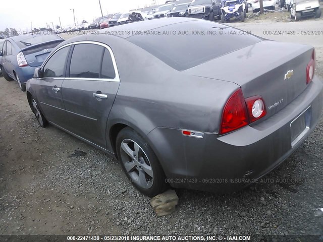 1G1ZC5E03CF145306 - 2012 CHEVROLET MALIBU 1LT GRAY photo 3
