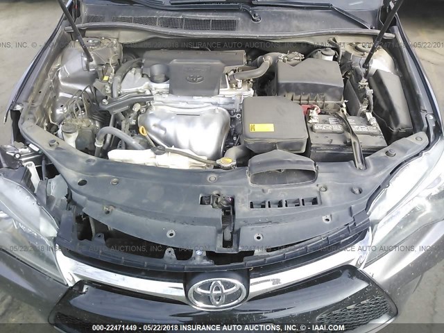 4T1BF1FK3FU877584 - 2015 TOYOTA CAMRY LE/XLE/SE/XSE GRAY photo 10