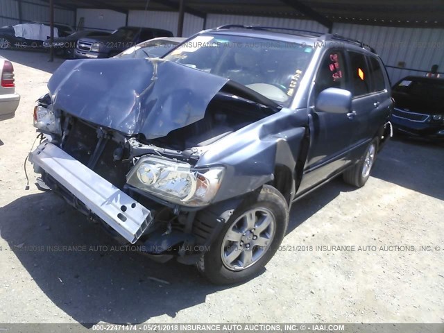 JTEDP21A560091545 - 2006 TOYOTA HIGHLANDER LIMITED BLUE photo 2