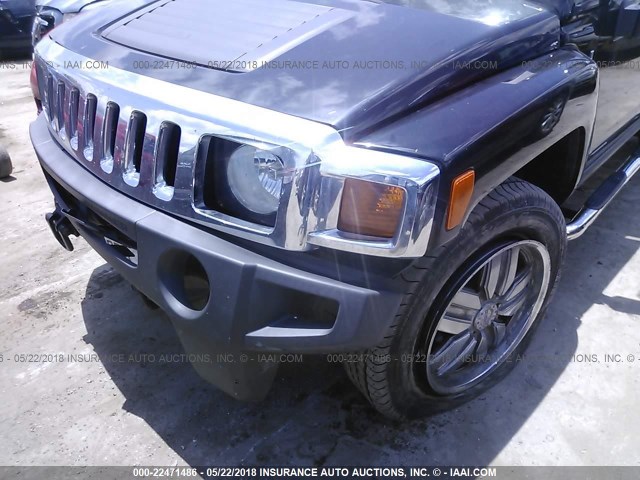 5GTDN136268252778 - 2006 HUMMER H3 BLACK photo 6