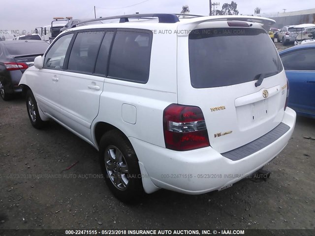 JTEEP21A150114810 - 2005 TOYOTA HIGHLANDER LIMITED WHITE photo 3