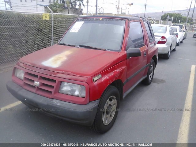 2CNBE1867W6909096 - 1998 CHEVROLET TRACKER RED photo 2