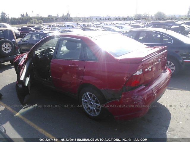 1FAFP38ZX6W190797 - 2006 FORD FOCUS ZX4 ST RED photo 3