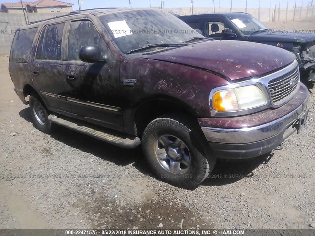 1FMPU16L7YLB77127 - 2000 FORD EXPEDITION XLT RED photo 1