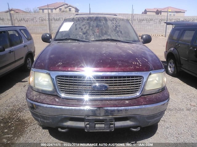 1FMPU16L7YLB77127 - 2000 FORD EXPEDITION XLT RED photo 6
