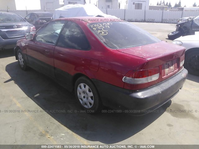 1HGEM1158XL088588 - 1999 HONDA CIVIC SI/SIR RED photo 3