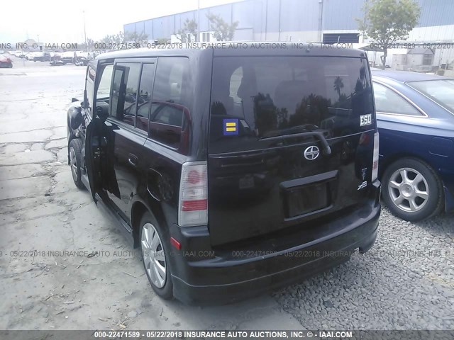 JTLKT324750182177 - 2005 TOYOTA SCION XB შავი ფოტო 3