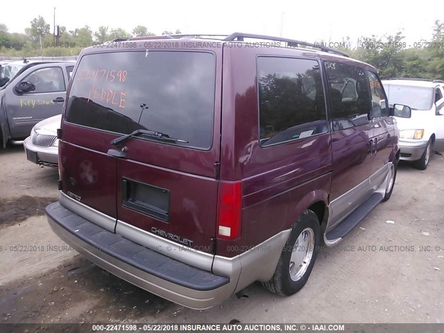 1GNDM19W51B106945 - 2001 CHEVROLET ASTRO RED photo 4