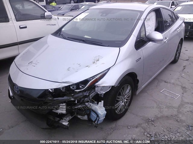 JTDKARFP8H3012972 - 2017 TOYOTA PRIUS PRIME  SILVER photo 2