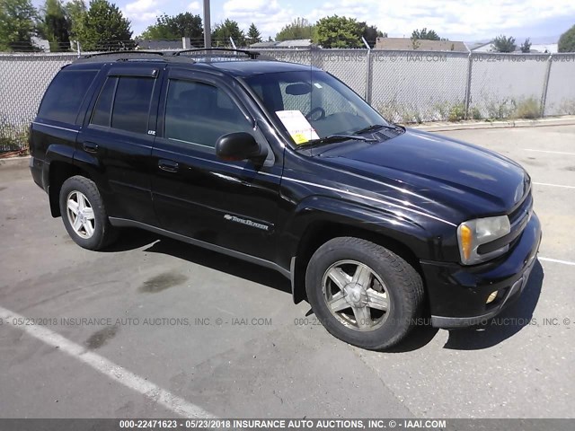 1GNDT13S522124498 - 2002 CHEVROLET TRAILBLAZER  BLACK photo 1