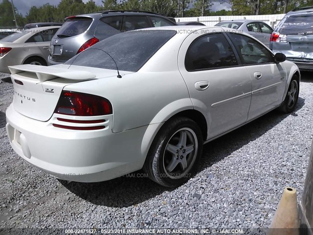 1B3EL76R44N327698 - 2004 DODGE STRATUS R/T WHITE photo 4