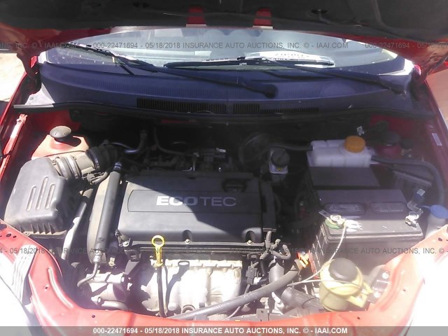 KL1TD6DE1BB155021 - 2011 CHEVROLET AVEO LS/LT 红色 照片 10