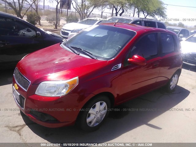 KL1TD6DE1BB155021 - 2011 CHEVROLET AVEO LS/LT 红色 照片 2