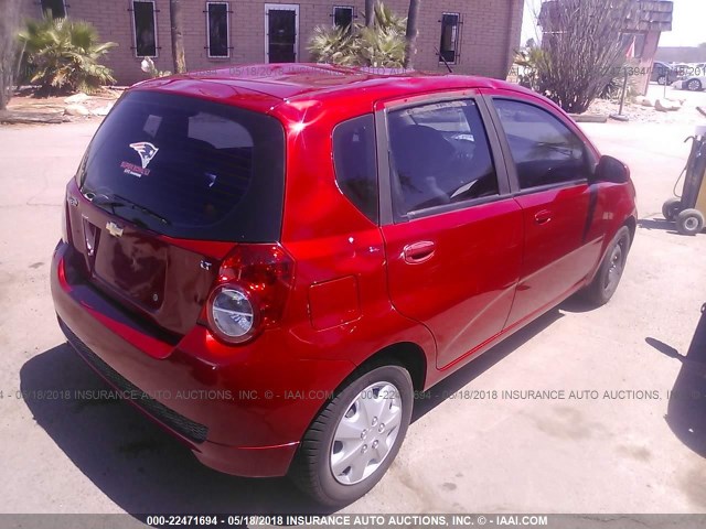 KL1TD6DE1BB155021 - 2011 CHEVROLET AVEO LS/LT 红色 照片 4