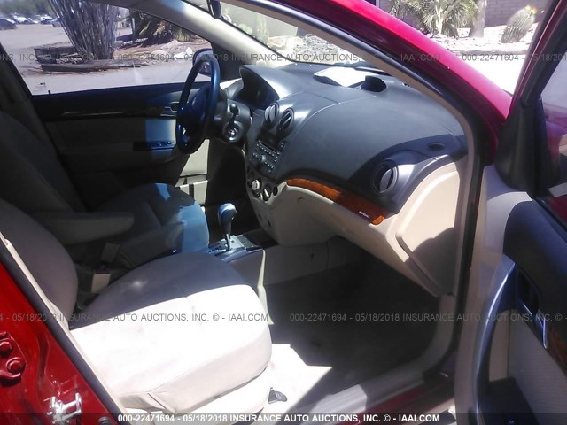 KL1TD6DE1BB155021 - 2011 CHEVROLET AVEO LS/LT 红色 照片 5