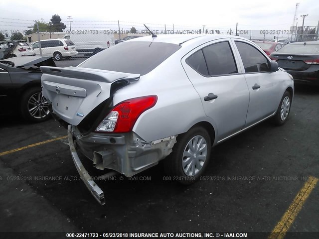 3N1CN7AP8FL833207 - 2015 NISSAN VERSA S/S PLUS/SV/SL SILVER photo 4