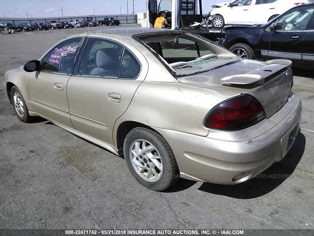 1G2NF52E84C130479 - 2004 PONTIAC GRAND AM SE1 GOLD photo 3