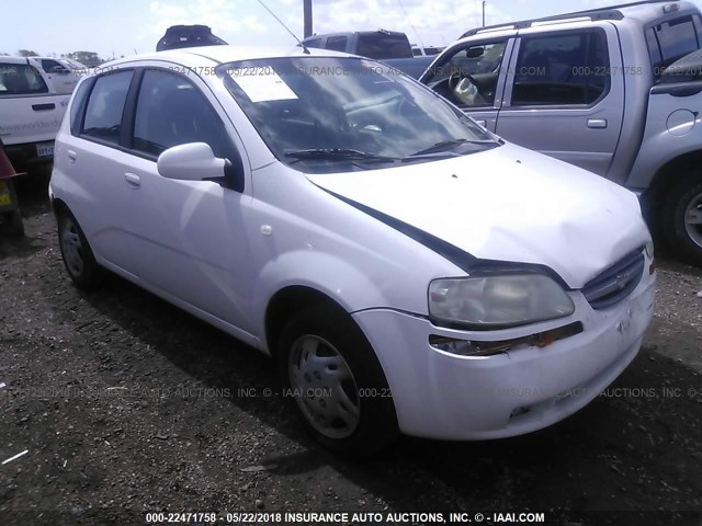 KL1TD66656B667909 - 2006 CHEVROLET AVEO LS WHITE photo 1