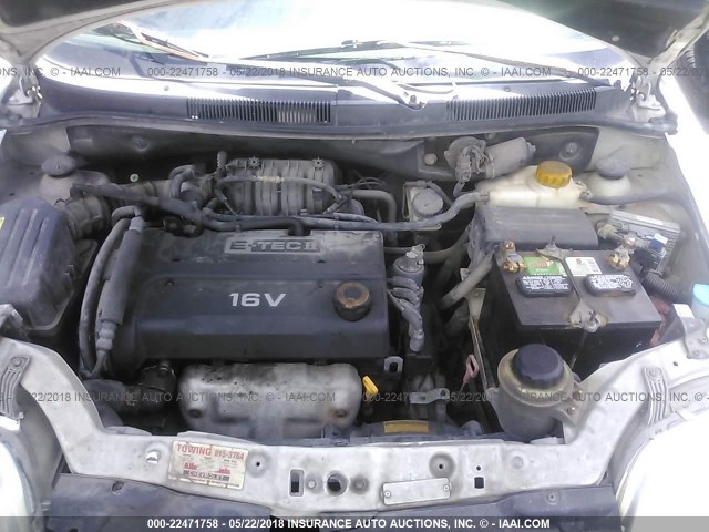 KL1TD66656B667909 - 2006 CHEVROLET AVEO LS WHITE photo 10