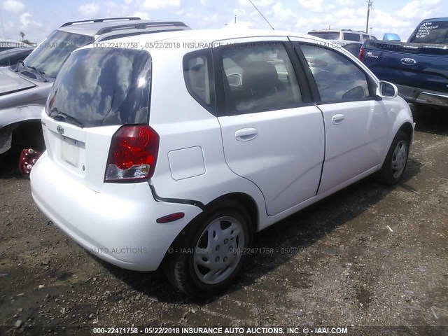 KL1TD66656B667909 - 2006 CHEVROLET AVEO LS WHITE photo 4