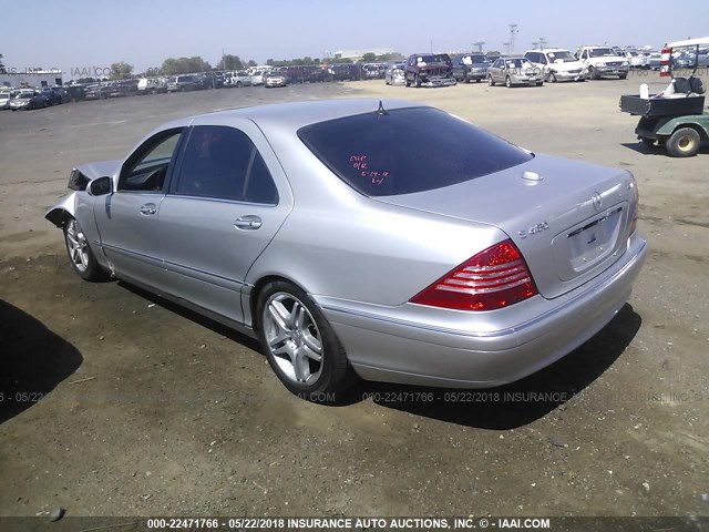 WDBNG83J25A448986 - 2005 MERCEDES-BENZ S 430 4MATIC SILVER photo 3