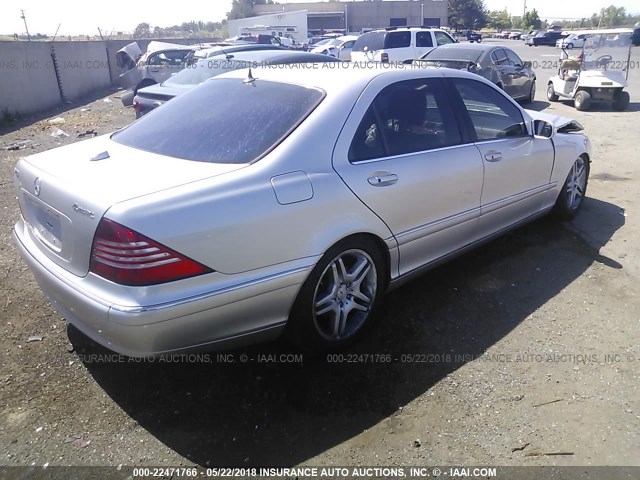 WDBNG83J25A448986 - 2005 MERCEDES-BENZ S 430 4MATIC SILVER photo 4