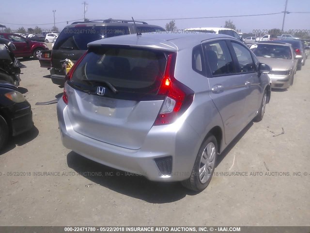 JHMGK5H59GX028174 - 2016 HONDA FIT LX SILVER photo 4