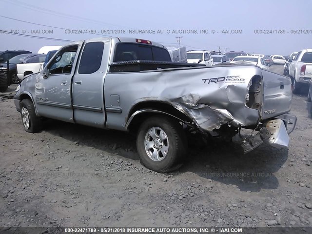 5TBRN34152S260755 - 2002 TOYOTA TUNDRA ACCESS CAB SR5 SILVER photo 3