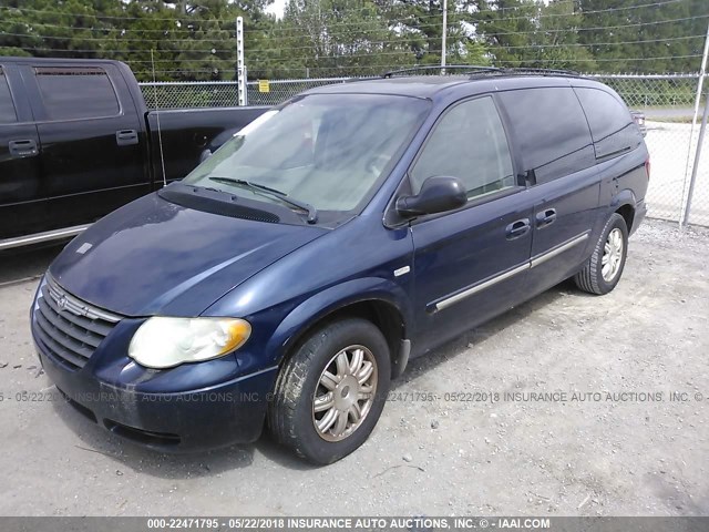 2C4GP54L15R292315 - 2005 CHRYSLER TOWN & COUNTRY TOURING BLUE photo 2