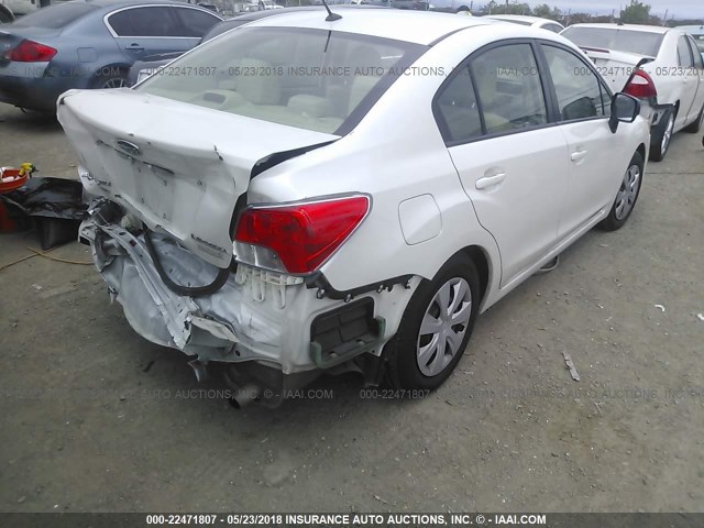 JF1GJAA69DH014321 - 2013 SUBARU IMPREZA WHITE photo 4