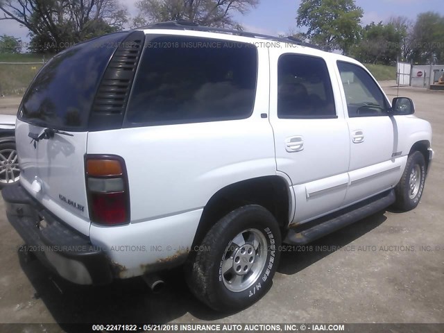 1GNEK13Z93J344271 - 2003 CHEVROLET TAHOE K1500 WHITE photo 4