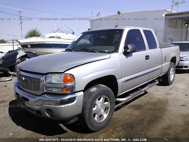 2GTEK19B651345636 - 2005 GMC NEW SIERRA K1500 SILVER photo 2