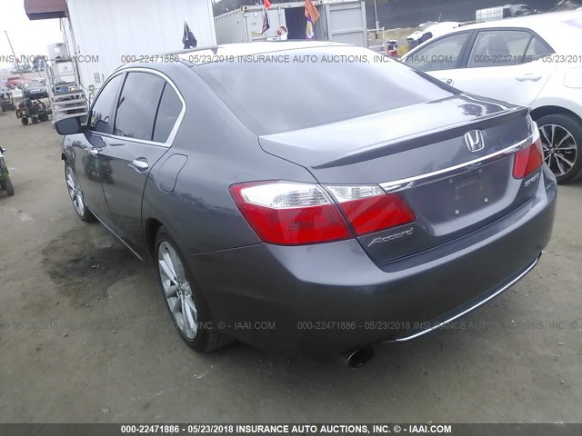 1HGCR2F5XEA103107 - 2014 HONDA ACCORD SPORT GRAY photo 3