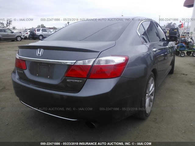 1HGCR2F5XEA103107 - 2014 HONDA ACCORD SPORT 灰色 照片 4