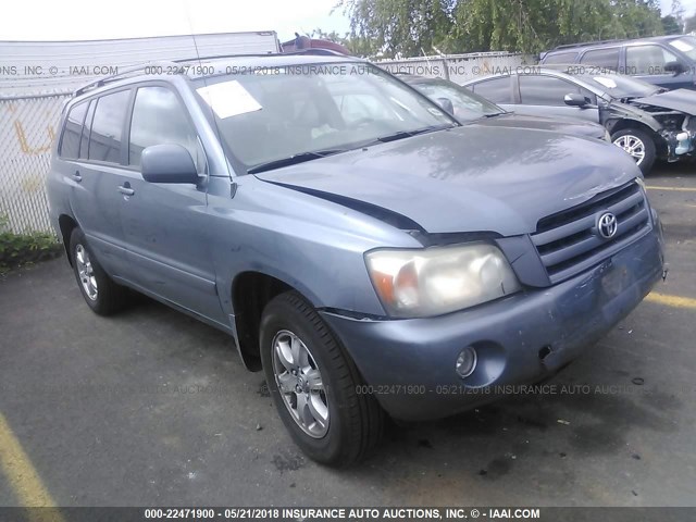 JTEHP21A170199518 - 2007 TOYOTA HIGHLANDER SPORT BLUE photo 1