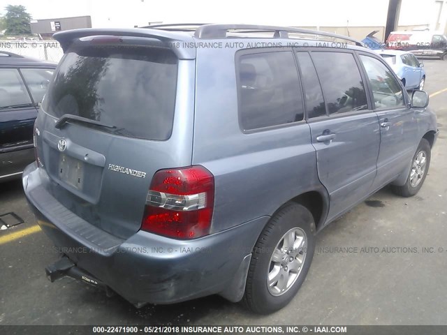 JTEHP21A170199518 - 2007 TOYOTA HIGHLANDER SPORT BLUE photo 4