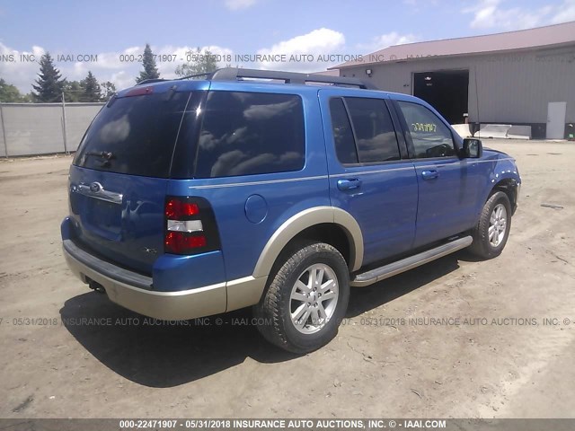 1FMEU7EEXAUB12883 - 2010 FORD EXPLORER EDDIE BAUER BLUE photo 4