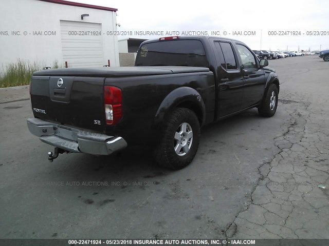 1N6AD09U07C417493 - 2007 NISSAN FRONTIER CREW CAB LE/SE/OFF ROAD BLACK photo 4