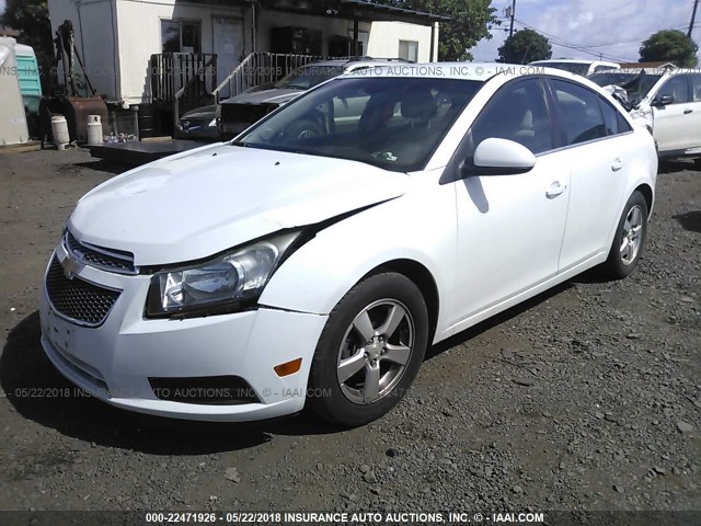 1G1PE5S91B7261231 - 2011 CHEVROLET CRUZE LT WHITE photo 2